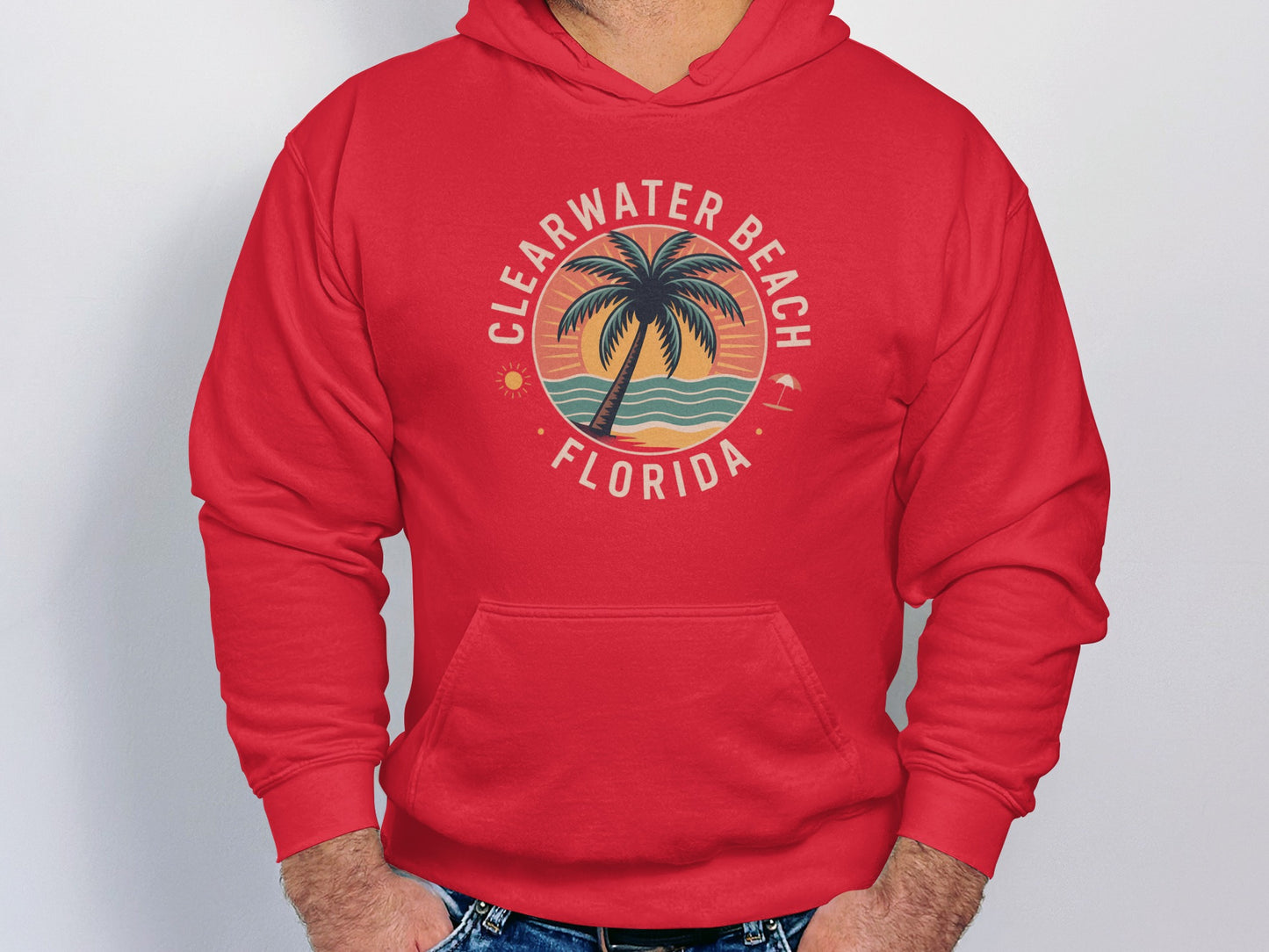 Clearwater Beach Florida Palm Tree Hoodie product