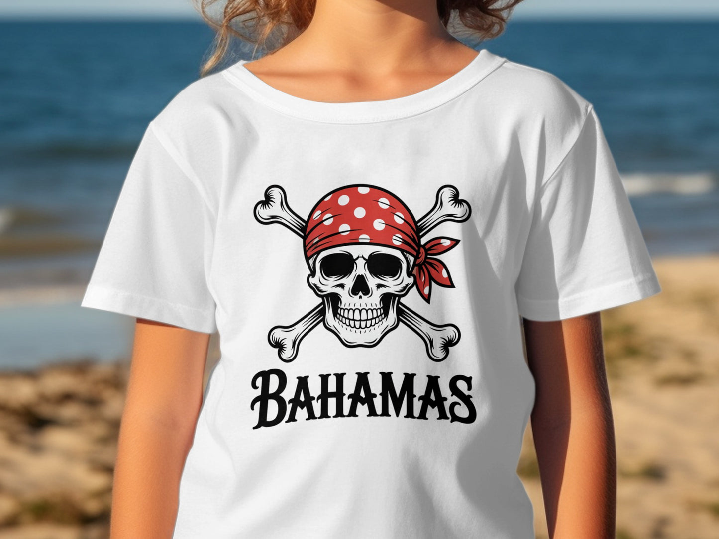 Bahamas Pirate Skull and Crossbones T-shirt product type