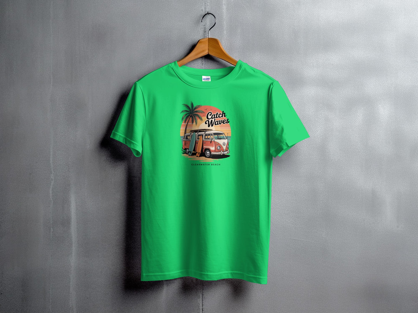 Catch Waves Surf Van Print Short Sleeve Shirt product type
