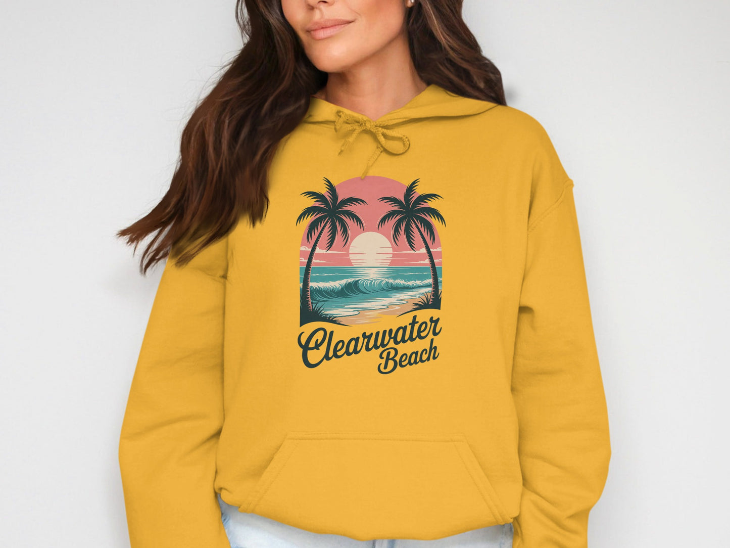 Clearwater Beach Palm Trees Graphic Hoodie product type