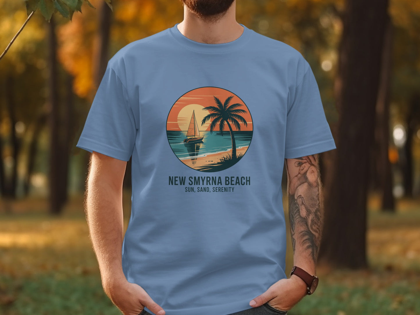 New Smyrna Beach Sun Sand Serenity T-shirt product type