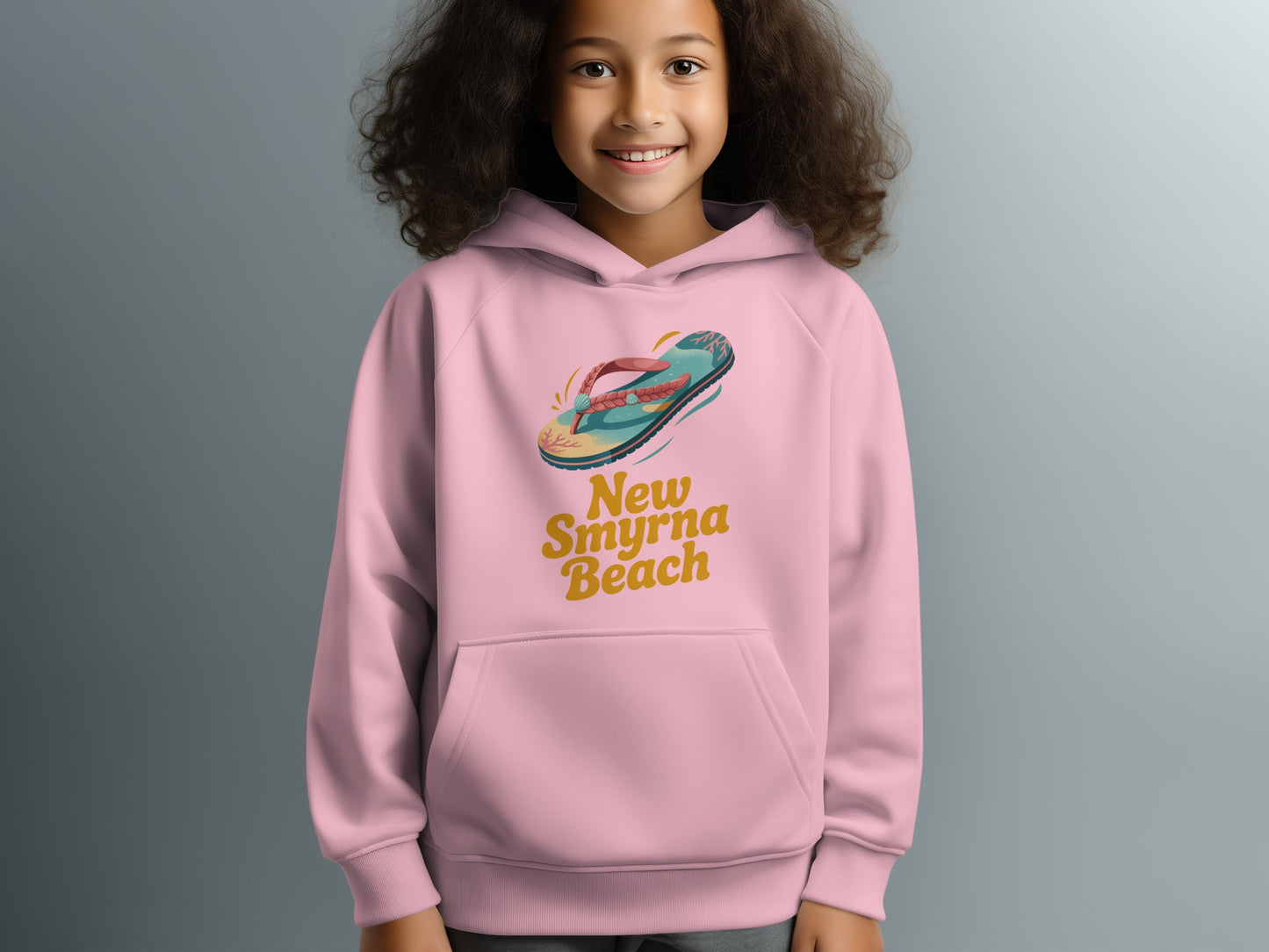 New Smyrna Beach Flip Flop Design Hoodie product type