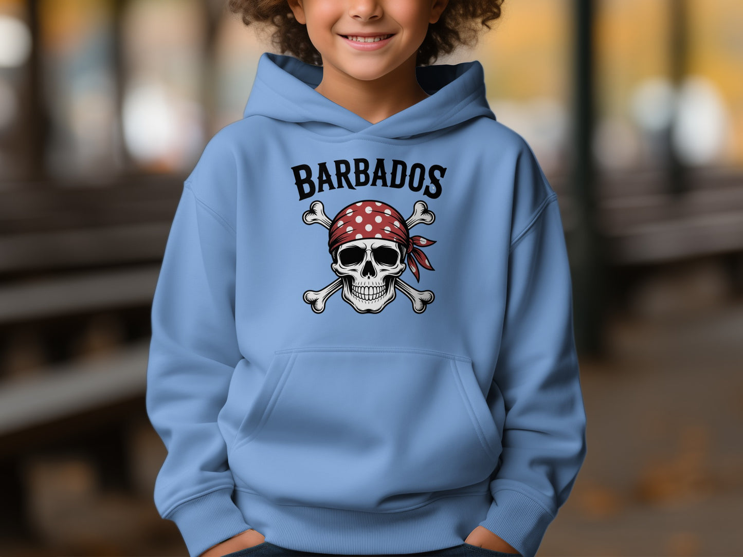 Barbados Pirate Skull Graphic Hoodie product