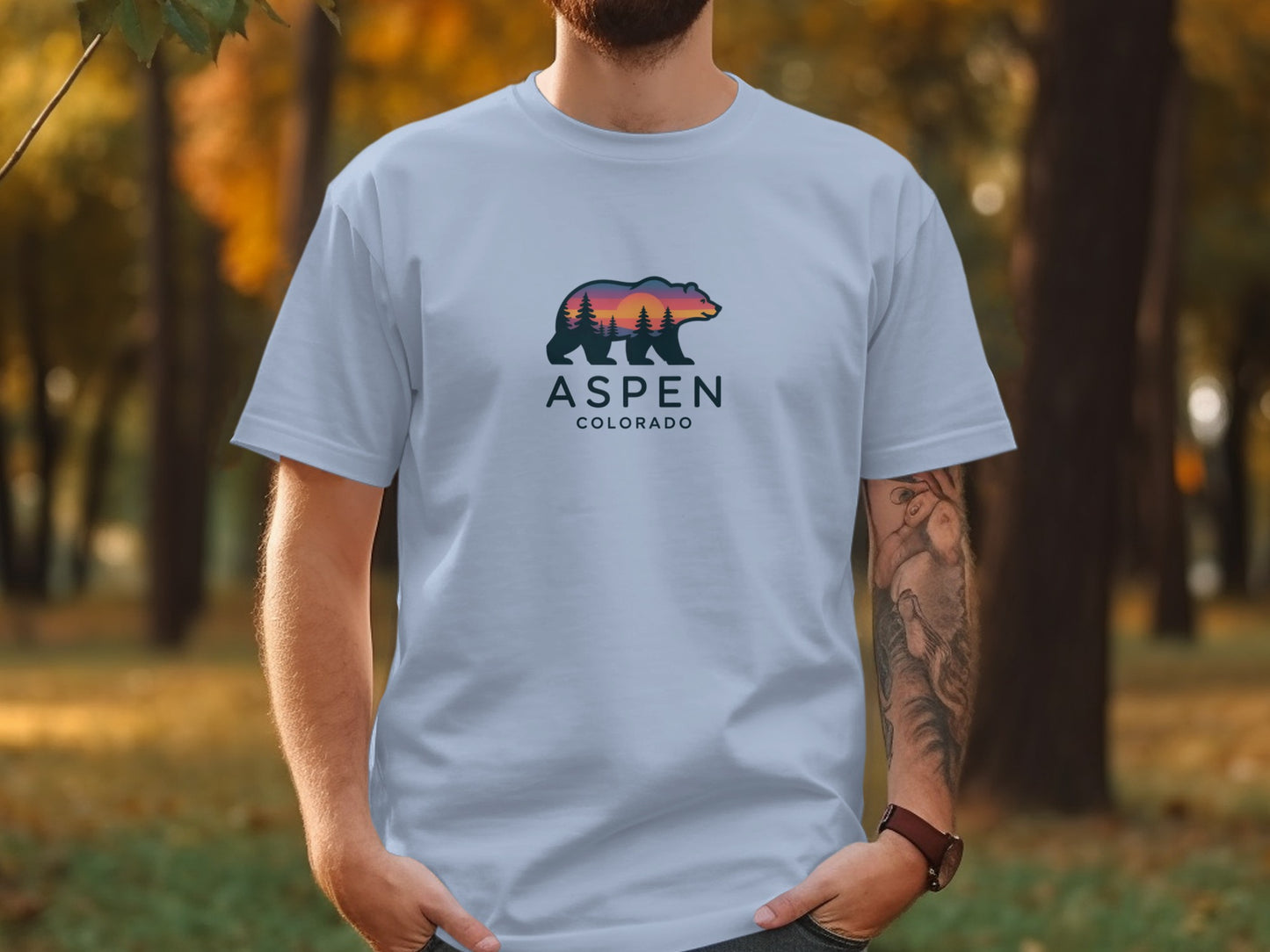 Aspen Colorado Bear Graphic T-Shirt stylish product