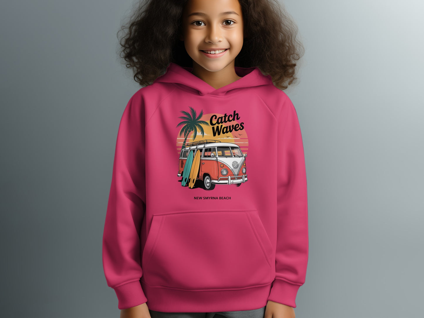 Catch Waves New Smyrna Beach Hooded Sweatshirt product