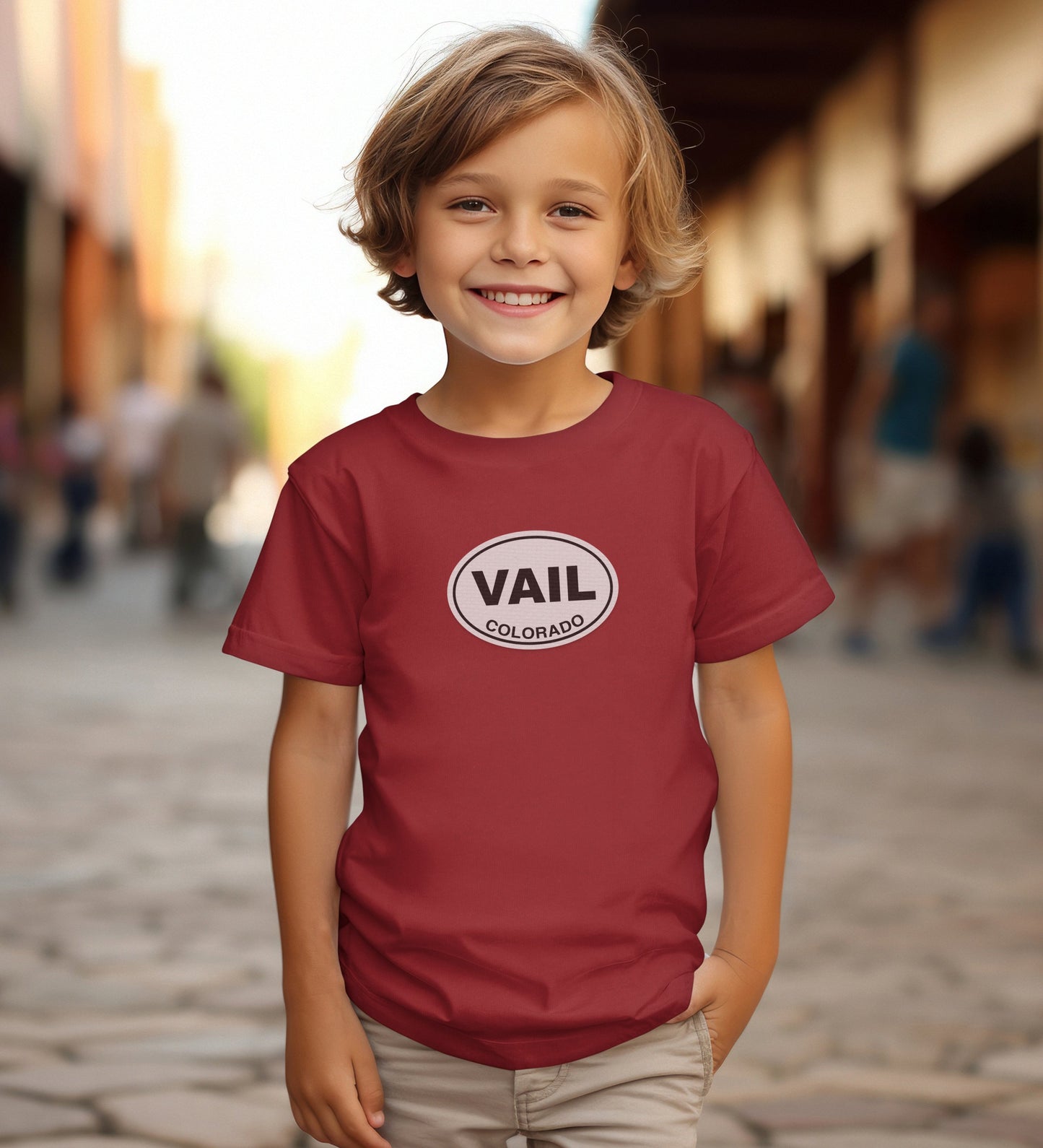 Stylish Vail Colorado Red T-shirt for Kids product