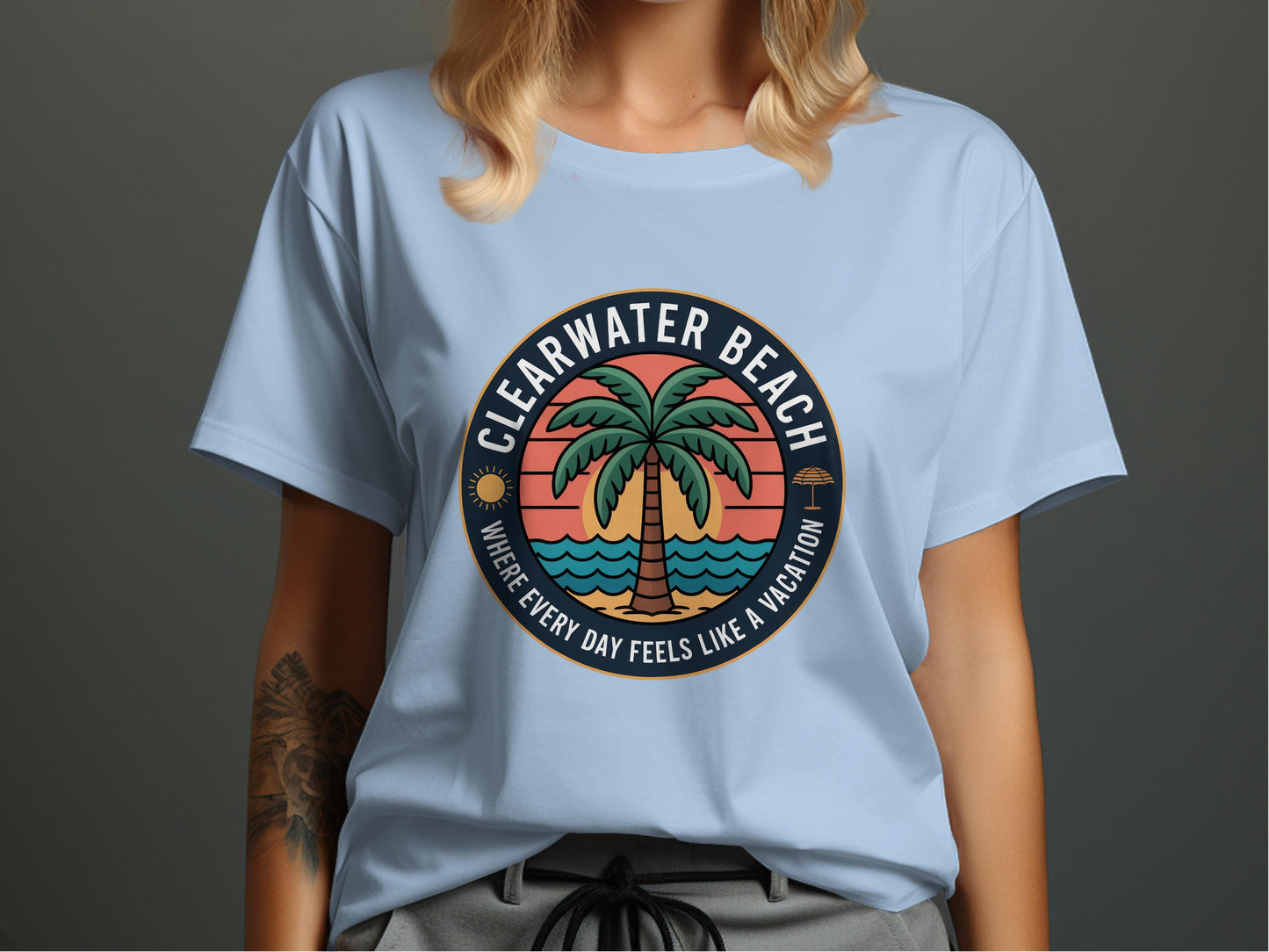Clearwater Beach Tropical Vacation T-Shirt product type
