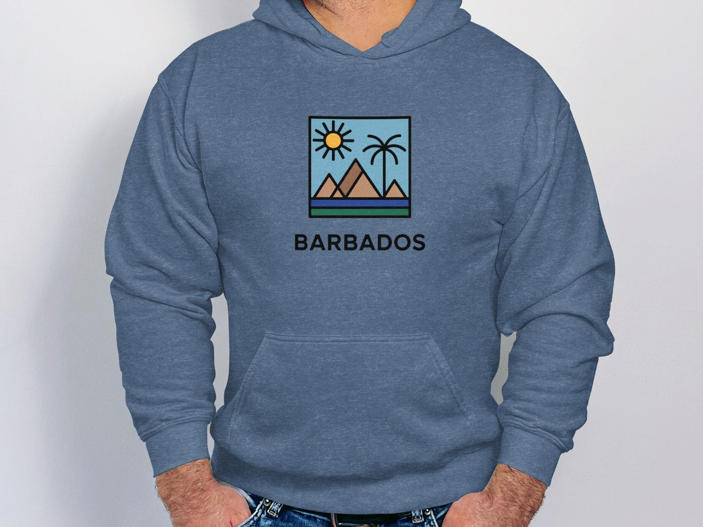 Barbados Graphic Printed Blue Hoodie product