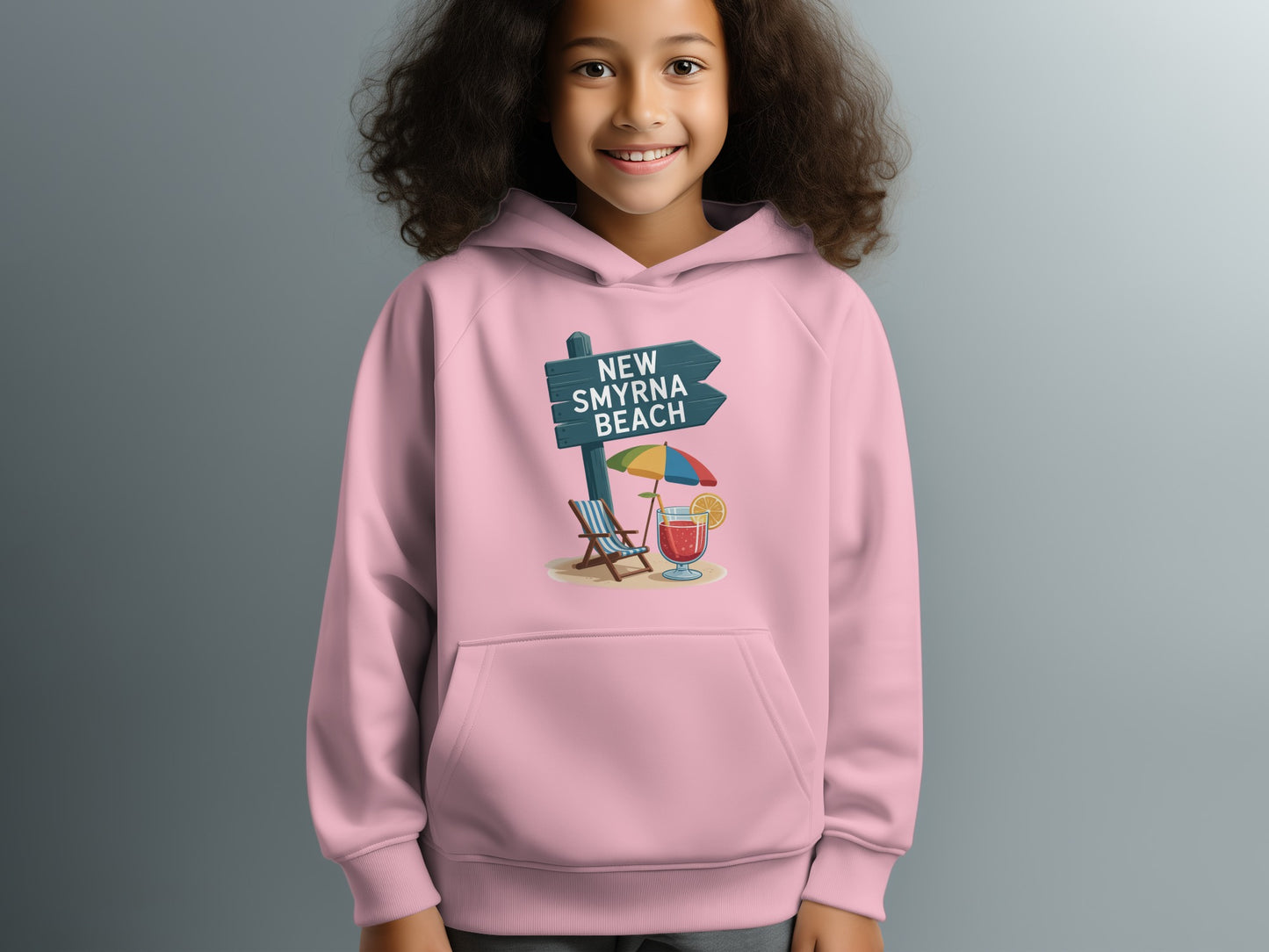 New Smyrna Beach Hoodie with Fun Beach Graphics product