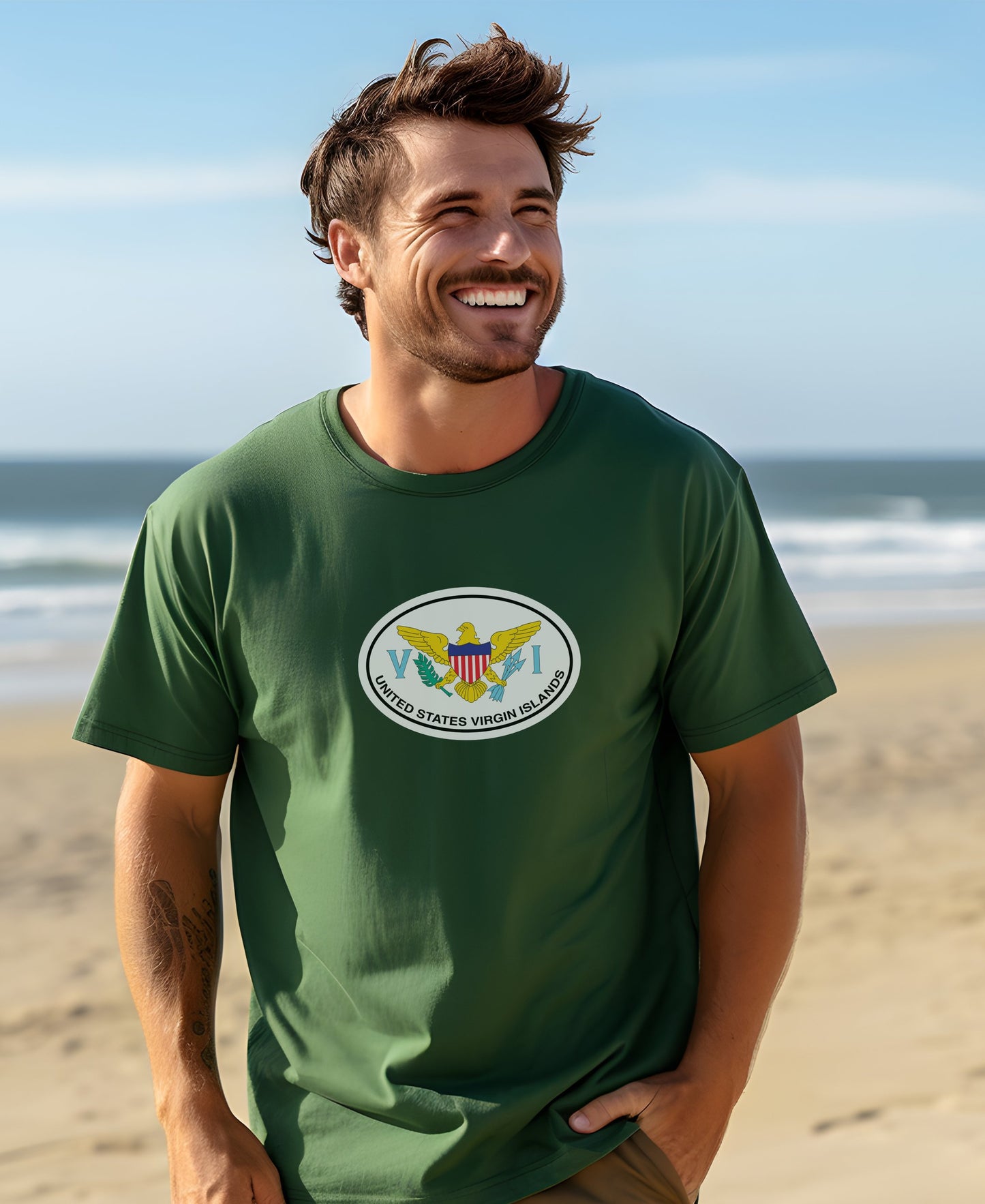USVI Mens T-Shirt – Rugged Look for USVI Charter Yacht Show Week