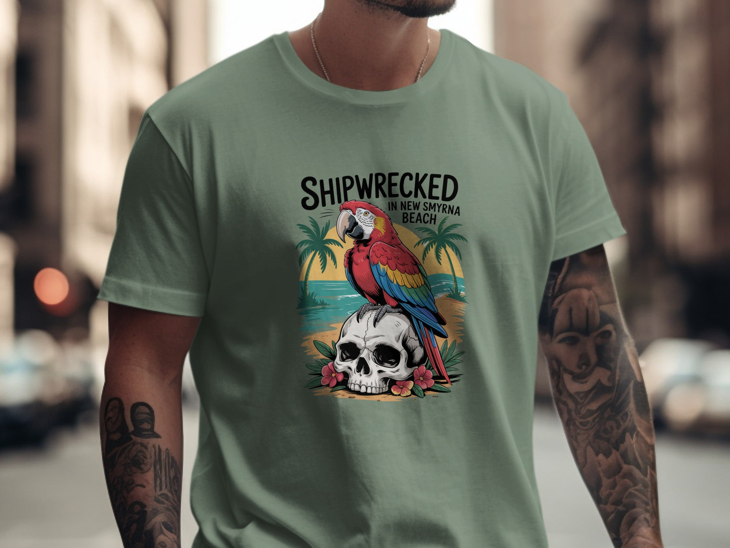 Shipwrecked In New Smyrna Beach graphic t-shirts product type