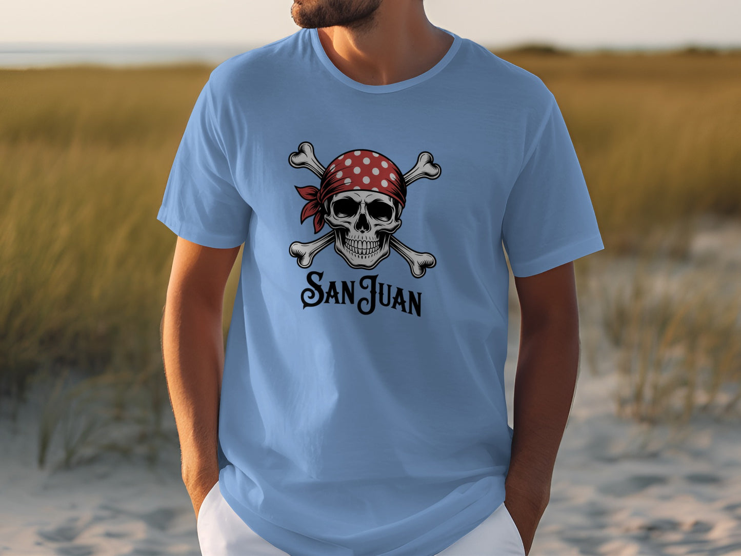 San Juan Skull and Crossbones T-shirt product type