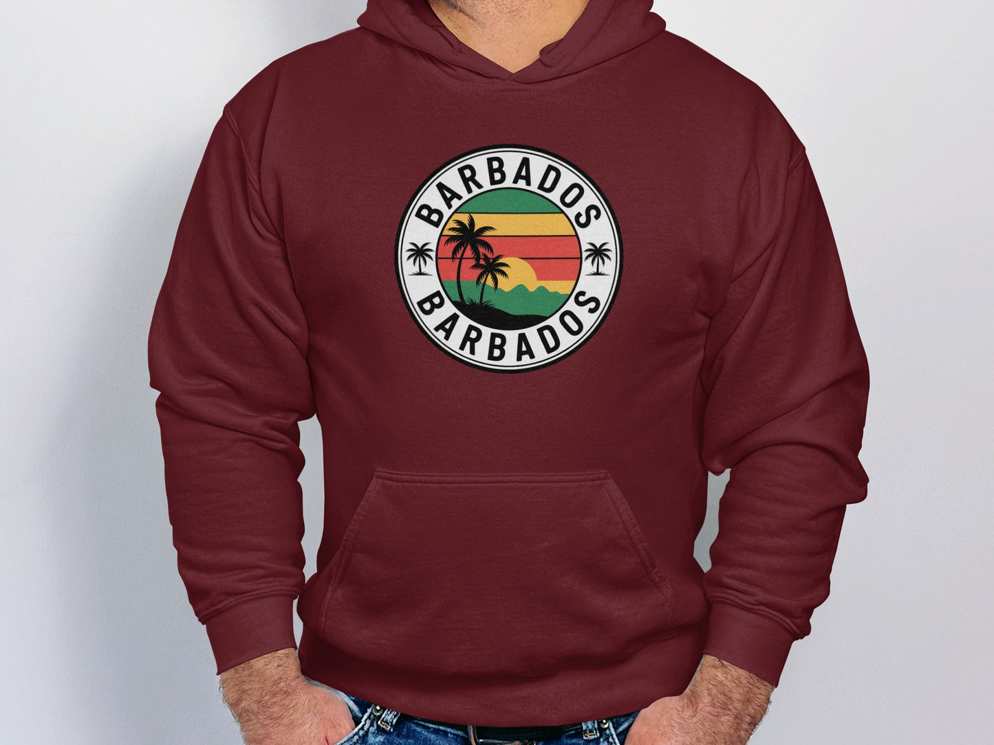 Barbados Graphic Hoodie Palm Tree Design product