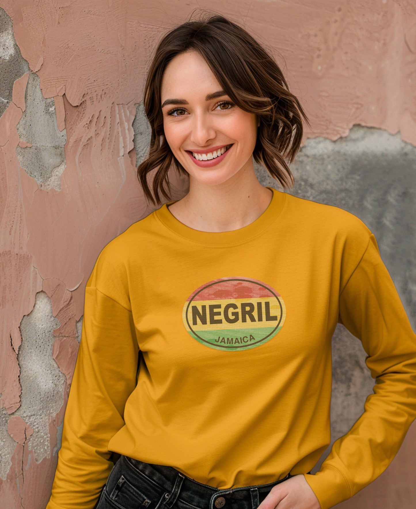 Negril Jamaica Graphic Long Sleeve Shirt product type