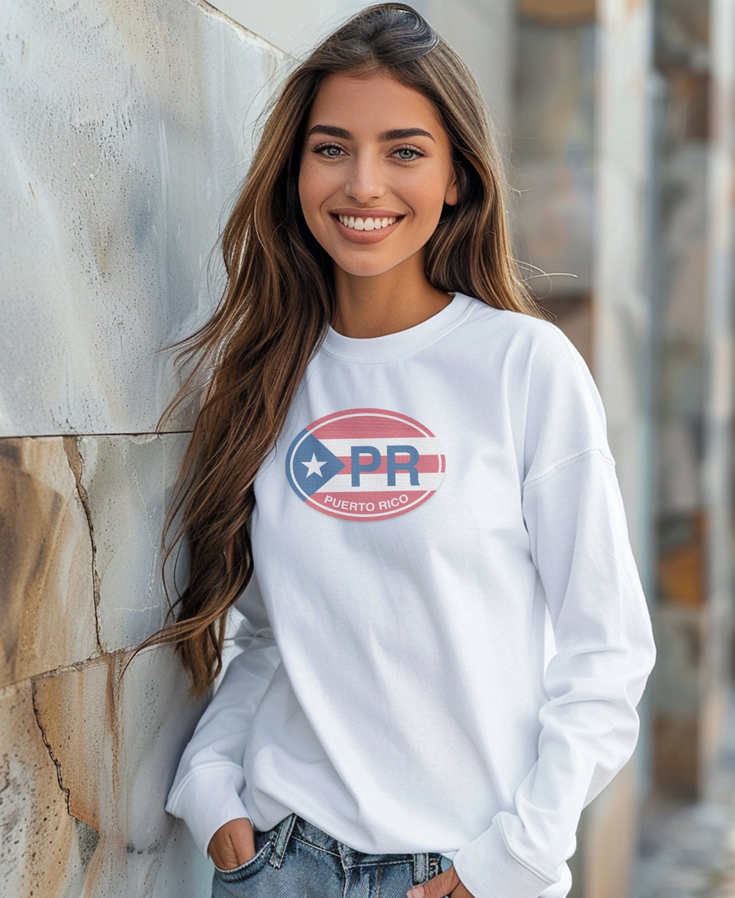 Puerto Rico Flag Graphic Long Sleeve Shirt product