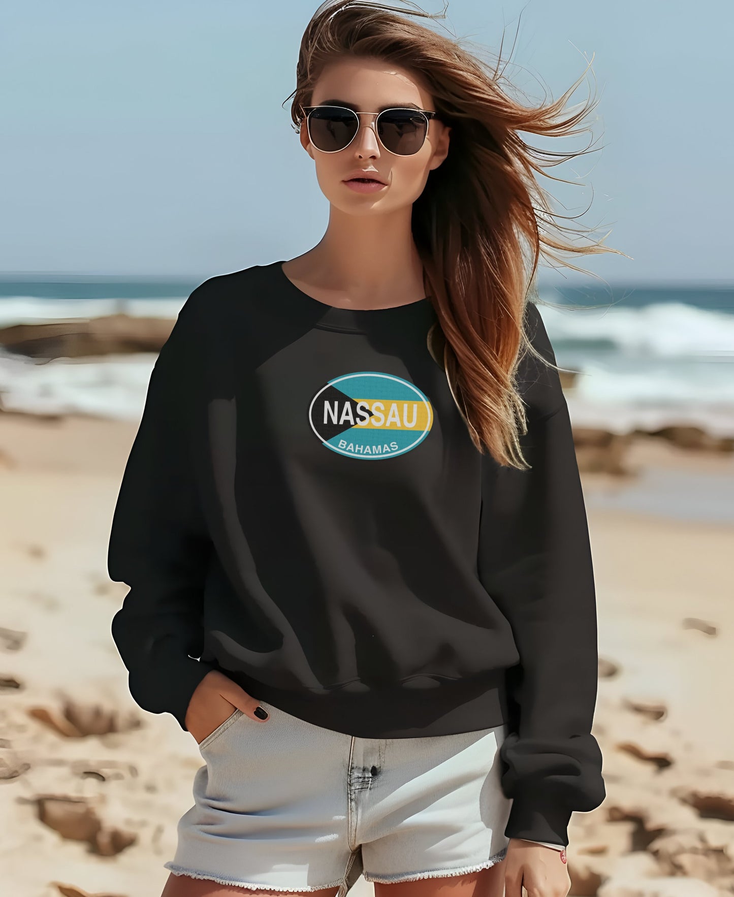 Fashionable Nassau Bahamas Graphic Printed Sweater product