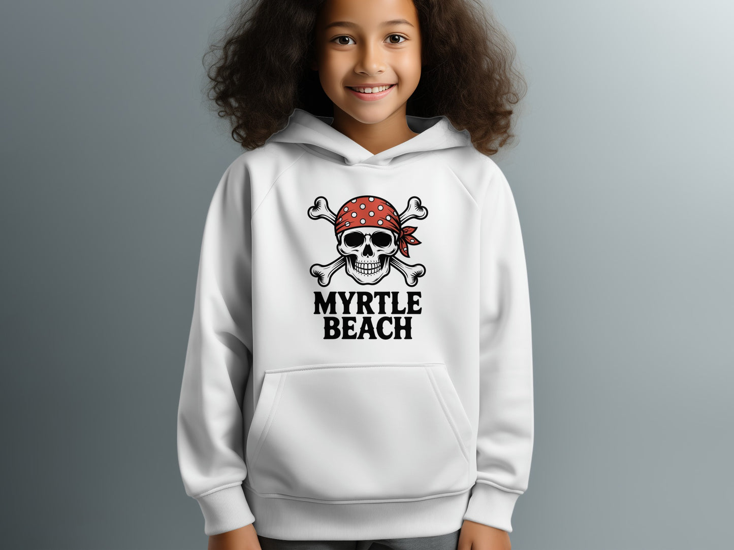Myrtle Beach Pirate Skull Hooded Sweatshirt product type