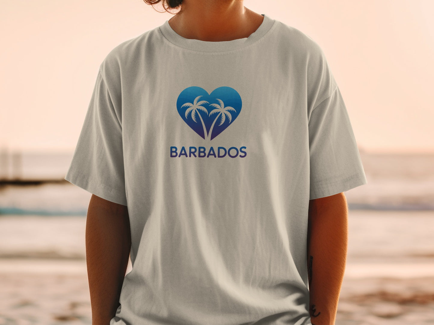 Barbados Heart Design Graphic T-Shirt product