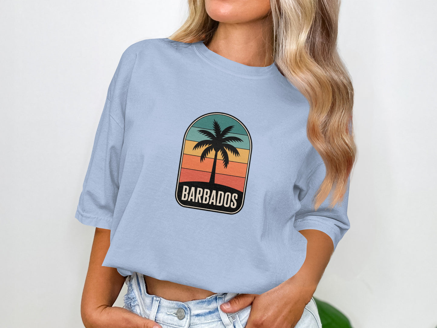Barbados Palm Tree Graphic Design T-Shirt product type