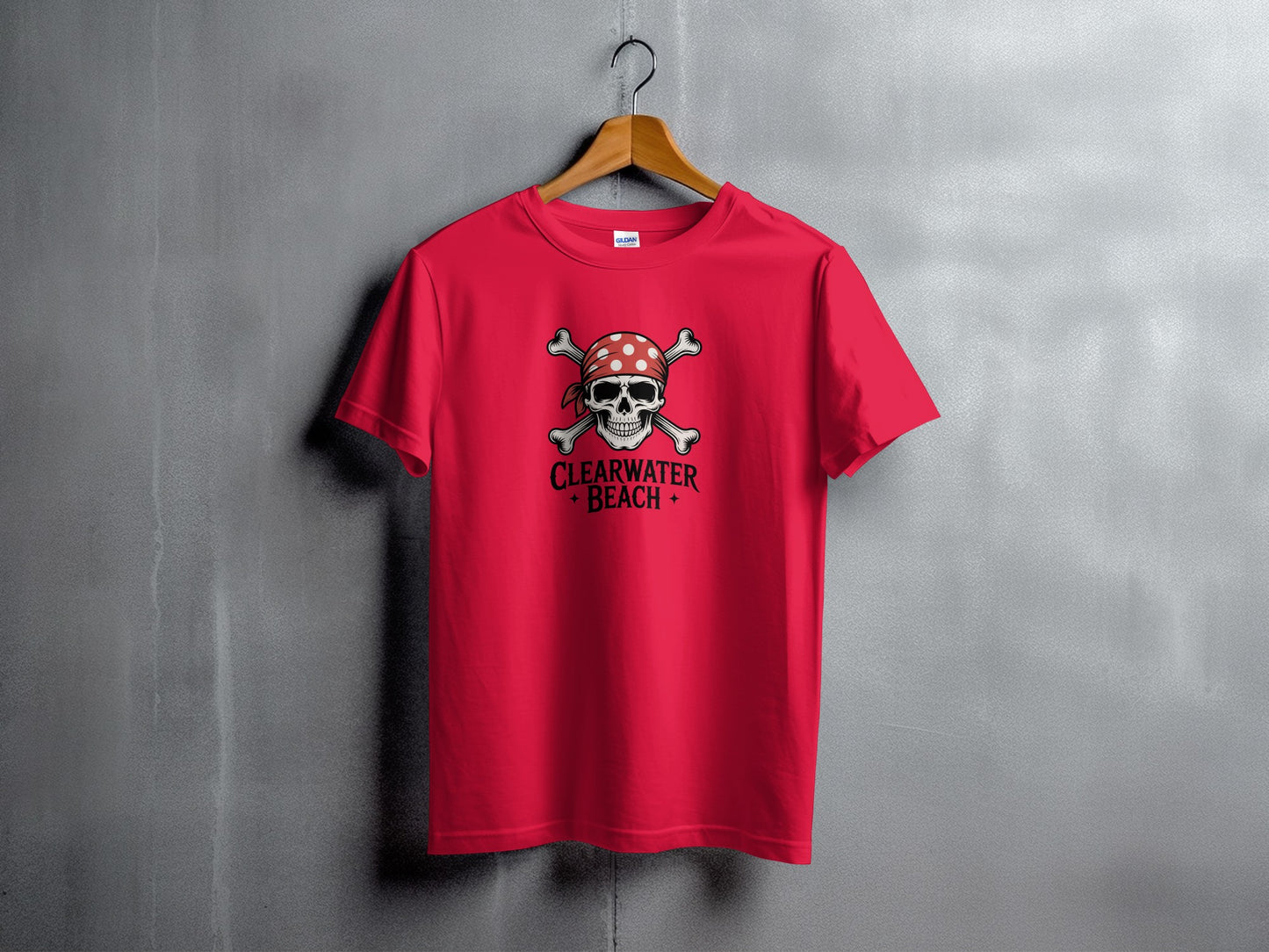 Clearwater Beach Pirate Skull T-Shirt product type