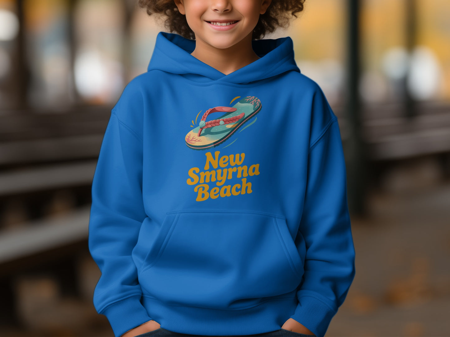 New Smyrna Beach Flip Flop Print Hoodie product