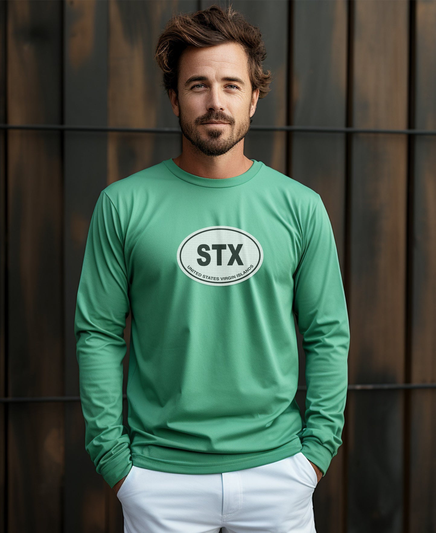 St Croix Crucian Christmas Festival and Island Charm Mens Long Sleeve T Shirt