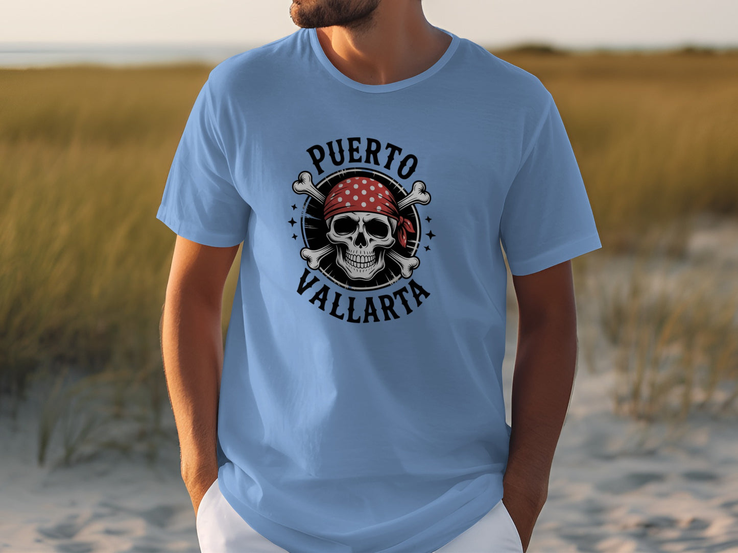Puerto Vallarta Skull and Crossbones T-shirt product