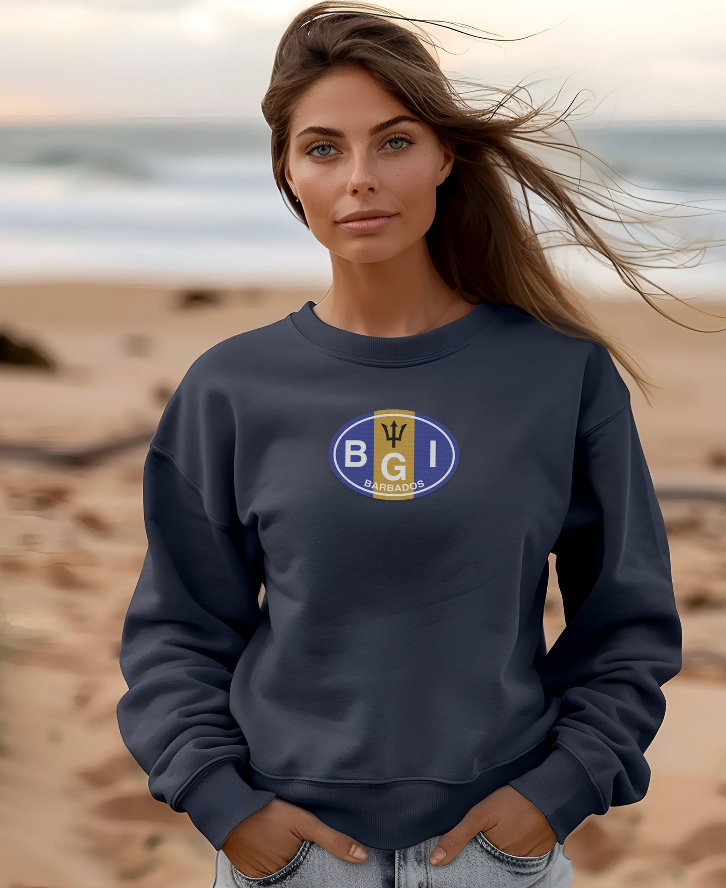 Barbados Blue BGI Printed Round Neck Sweatshirt product