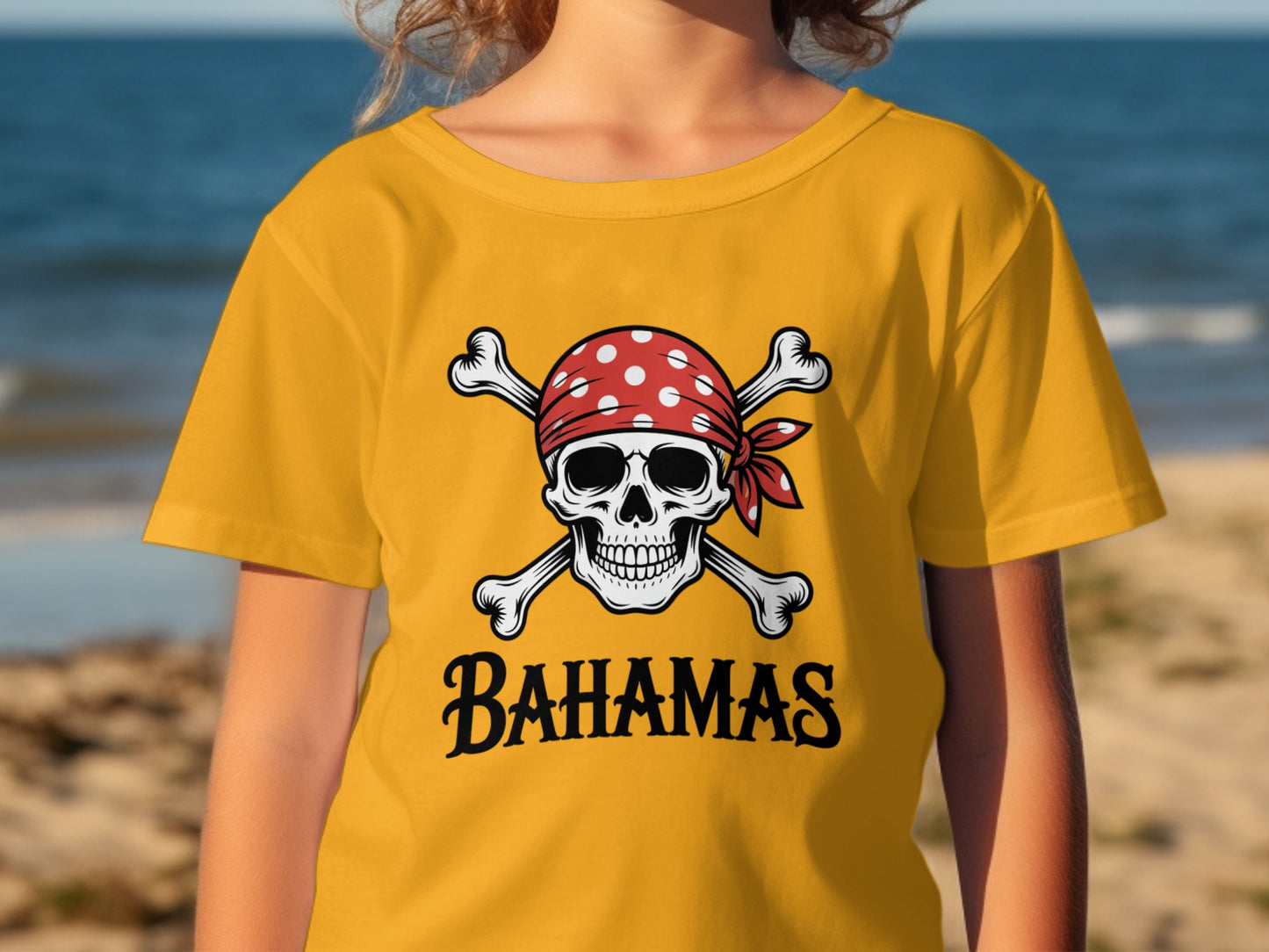 Bahamas Pirate Skull Graphic Kids T-shirt product