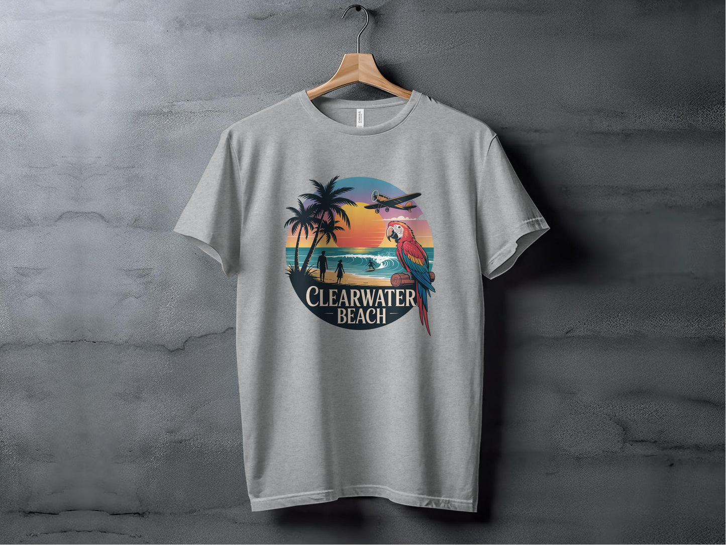 Clearwater Beach Tropical Sunset Graphic T-Shirt product