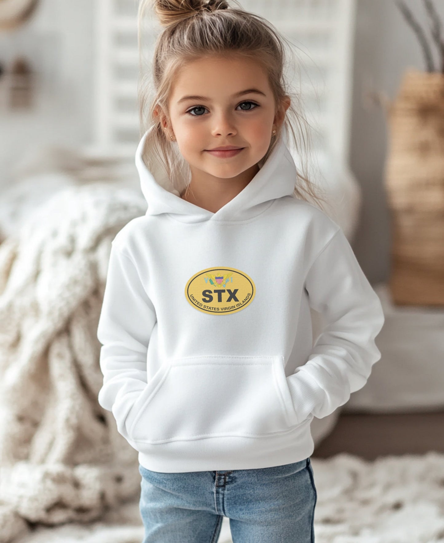 STX Graphic Printed White Youth Hoodie product