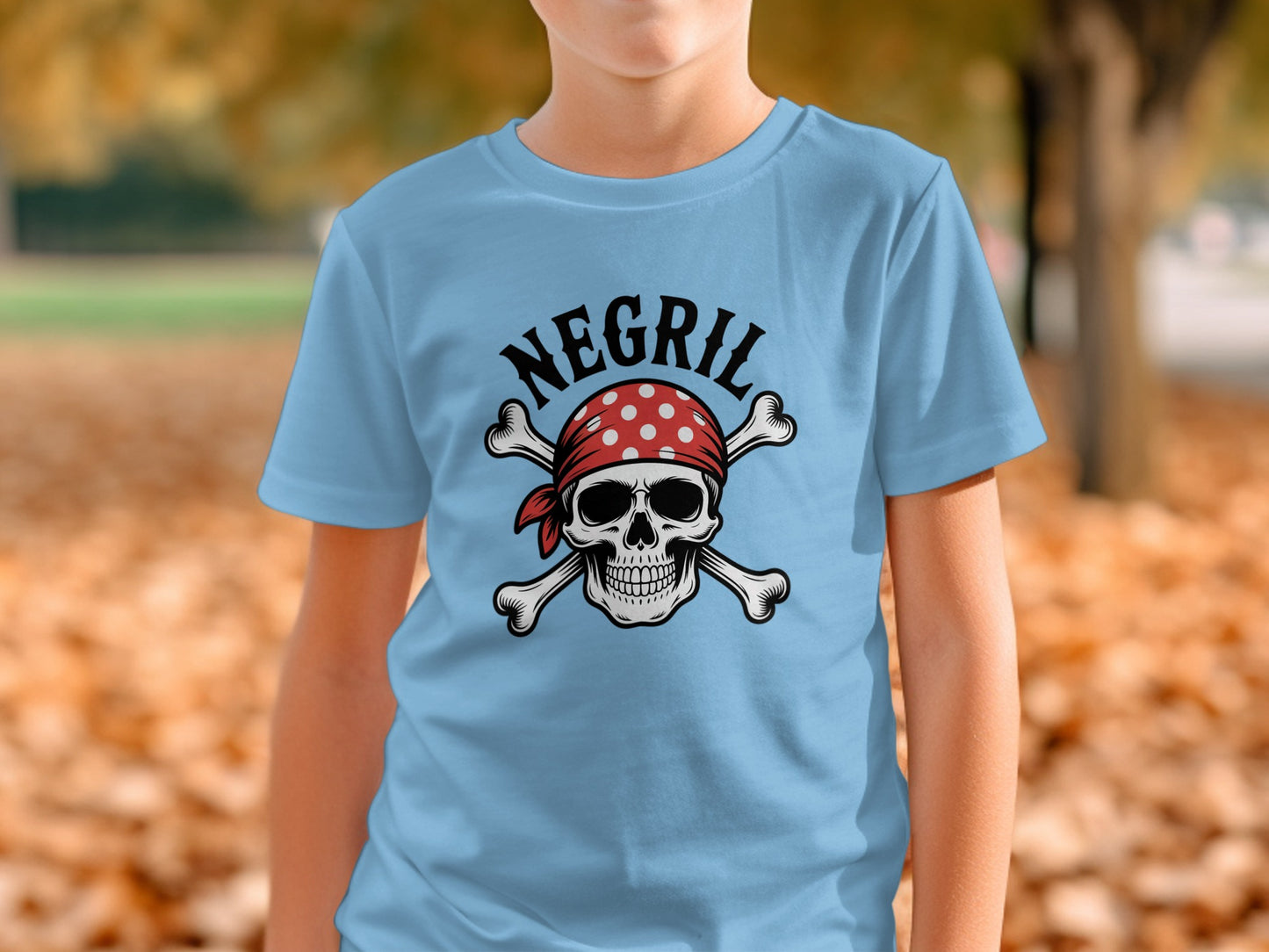 Skull with Bandana Negril Print T-Shirt product type
