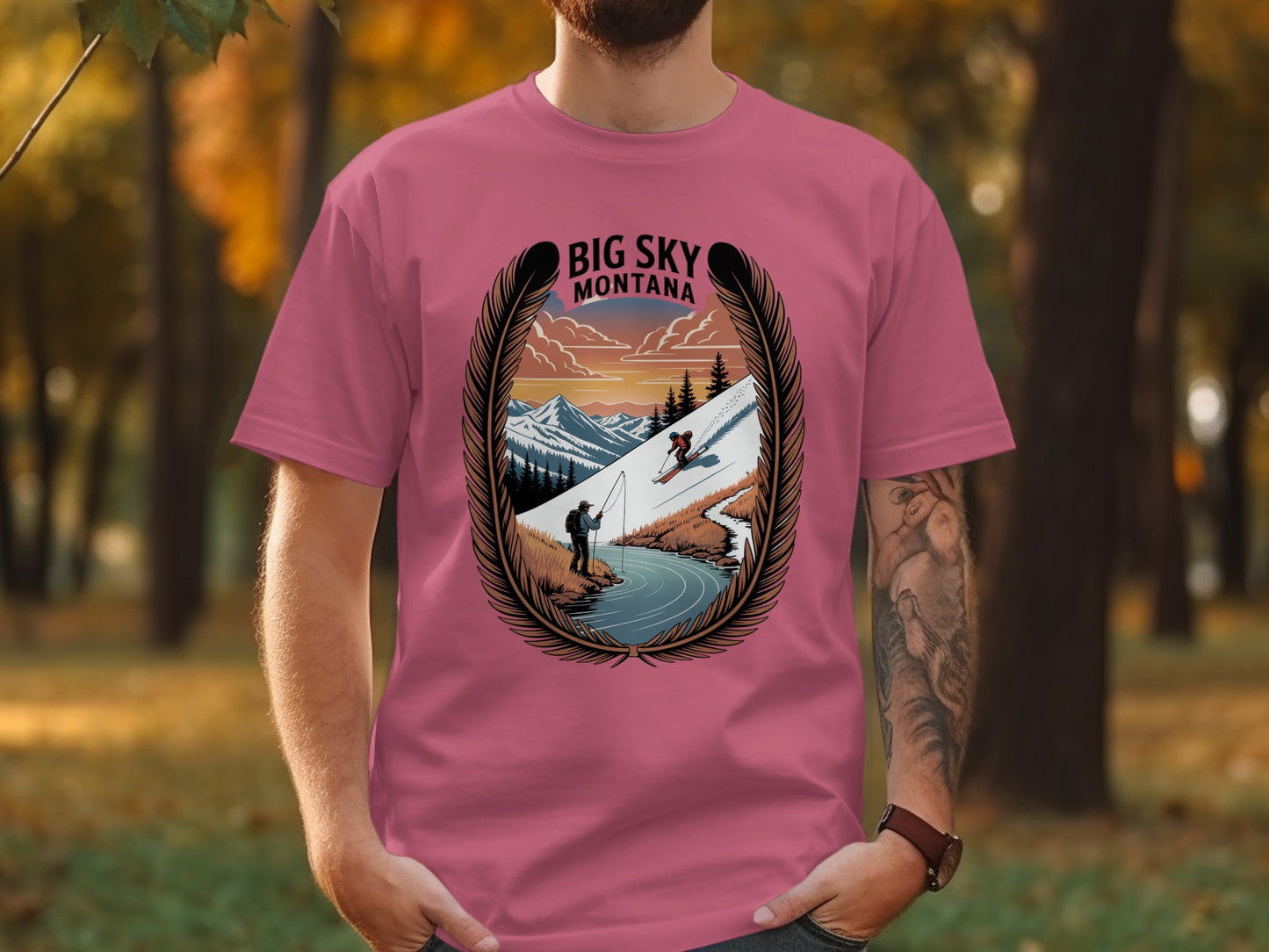 Big Sky Montana Skiing Adventure Graphic Tee product
