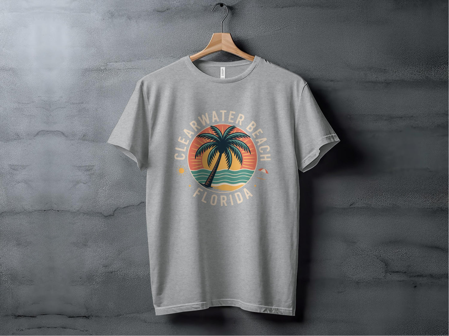 Clearwater Beach Florida Palm Tree Graphic T-Shirt product