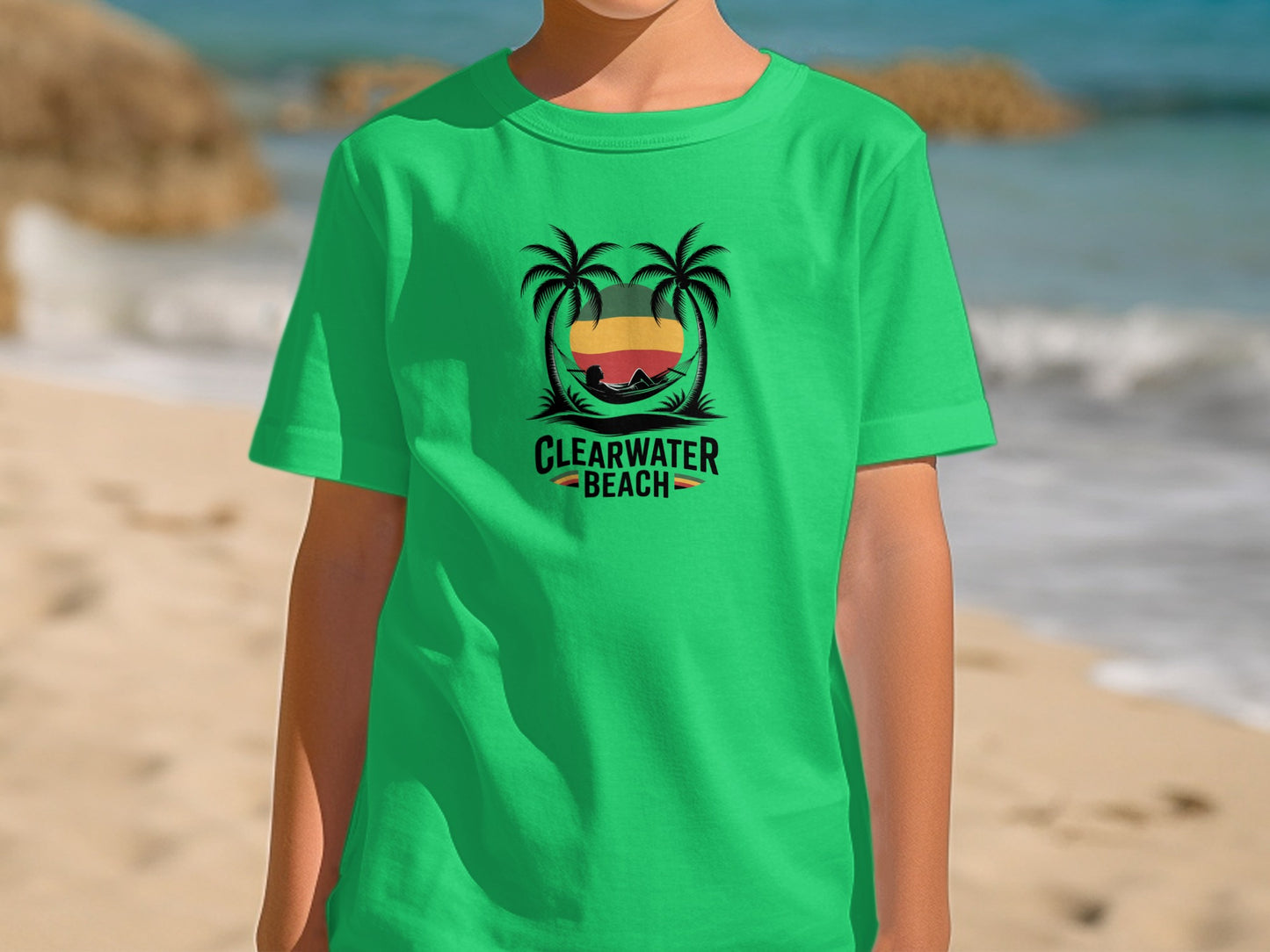 Clearwater Beach Palm Sunset Graphic T-Shirt product