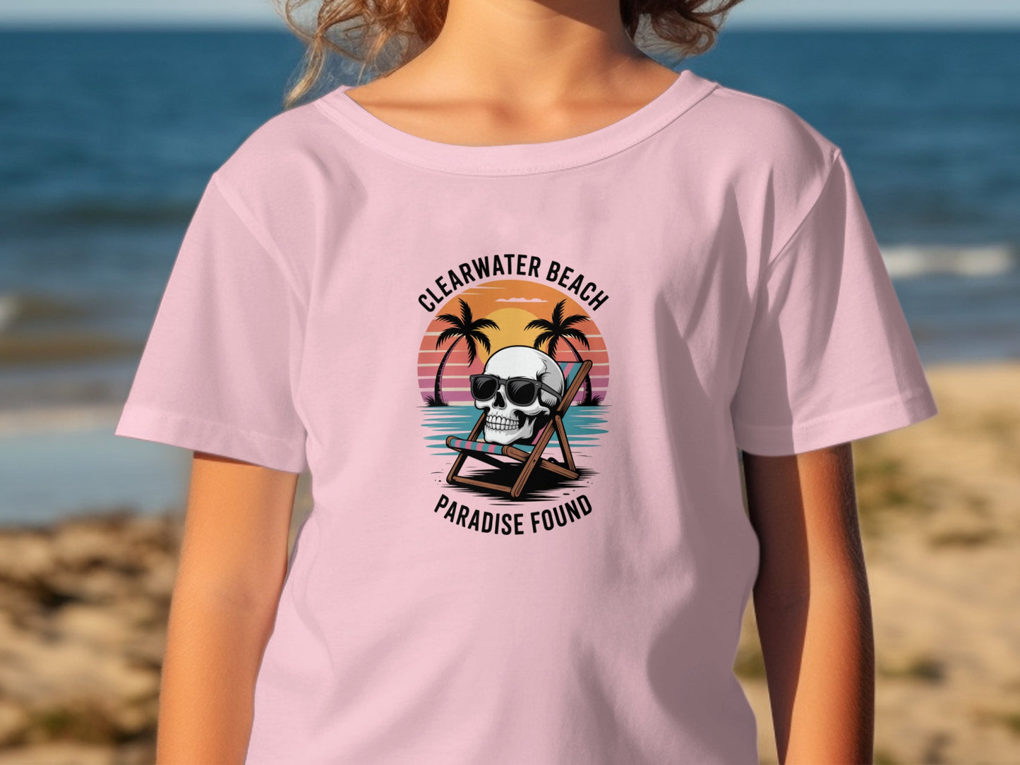 Clearwater Beach Paradise Found Skull T-Shirt product type