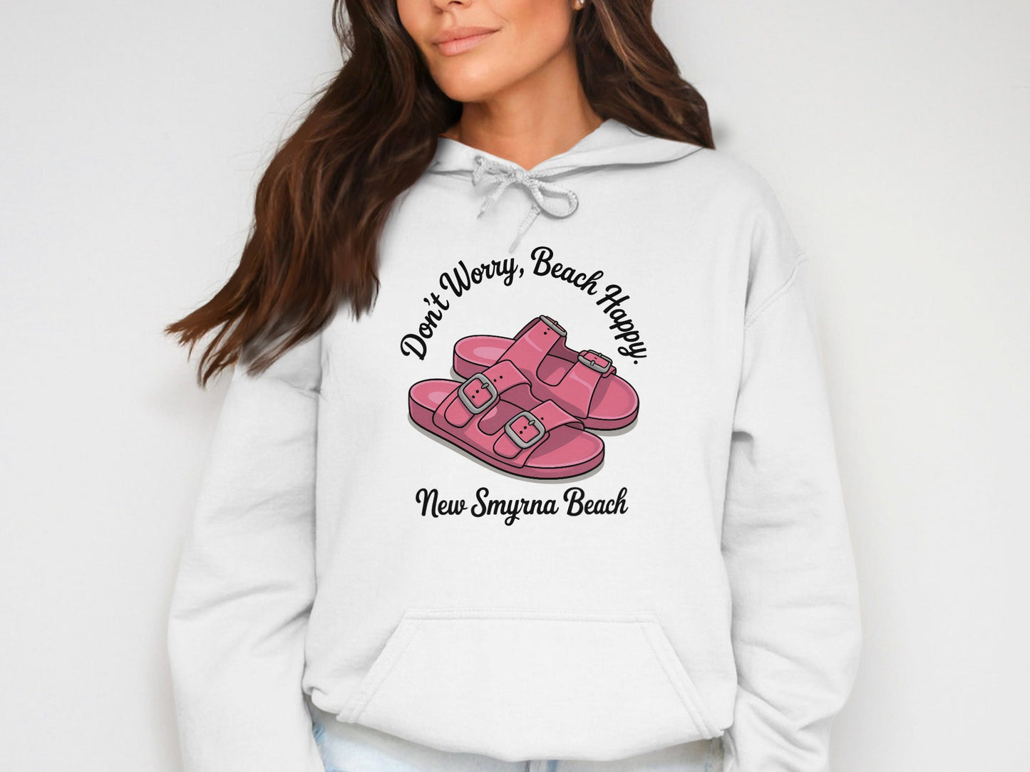 Don't Worry Beach Happy New Smyrna Beach hoodie product type