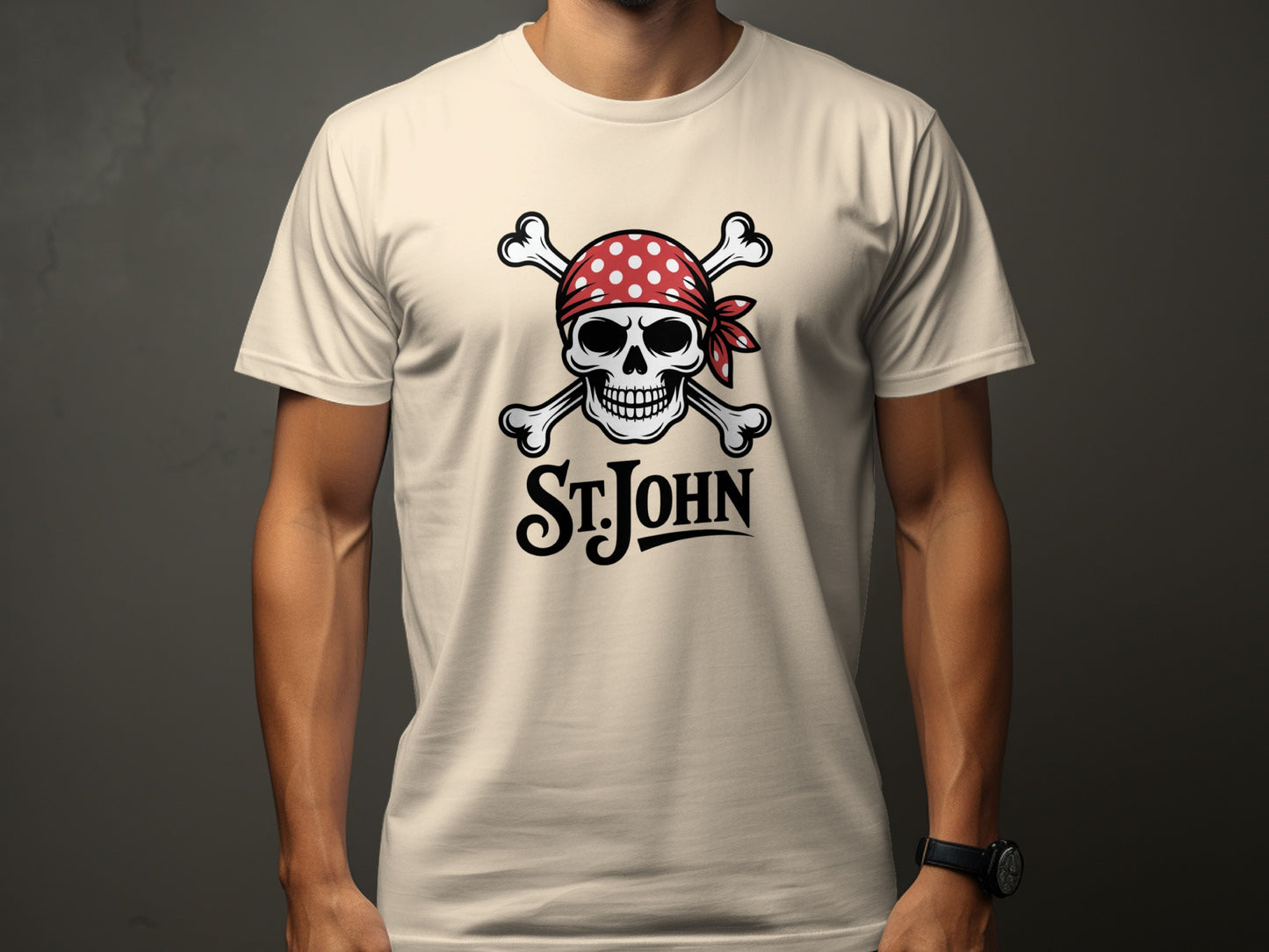 Pirate Skull St John Graphic Printed T-shirt product