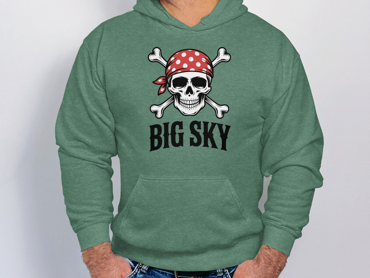 Big Sky Skull with Crossbones Hoodie product
