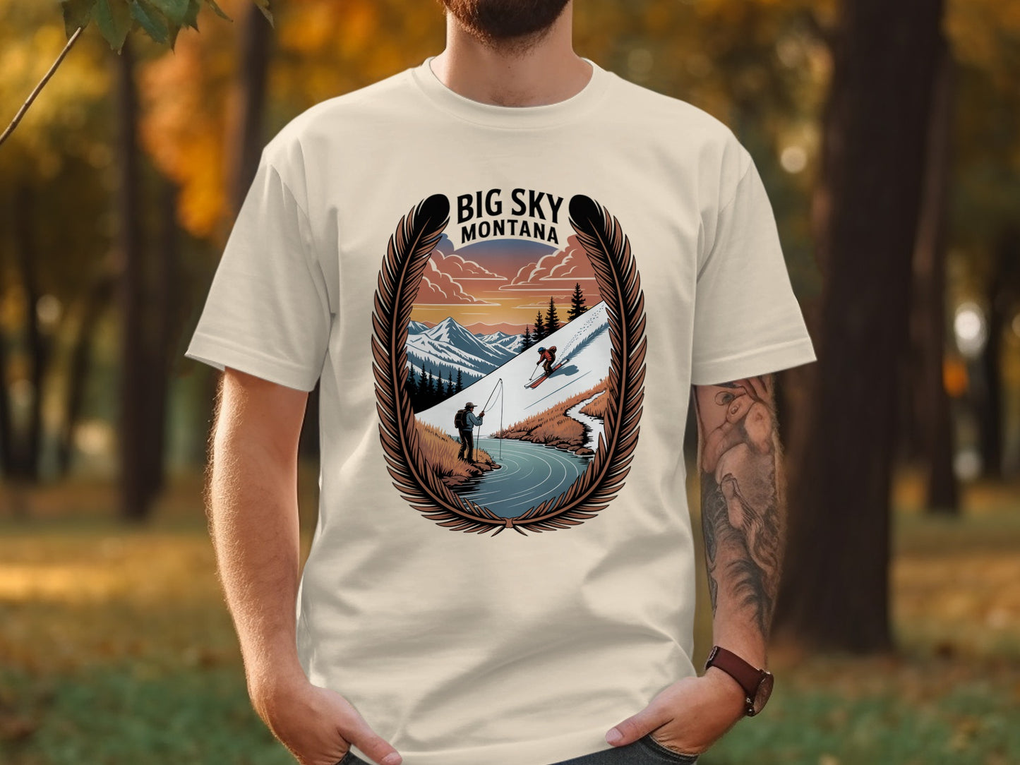 Big Sky Montana Outdoor Adventure T Shirt product