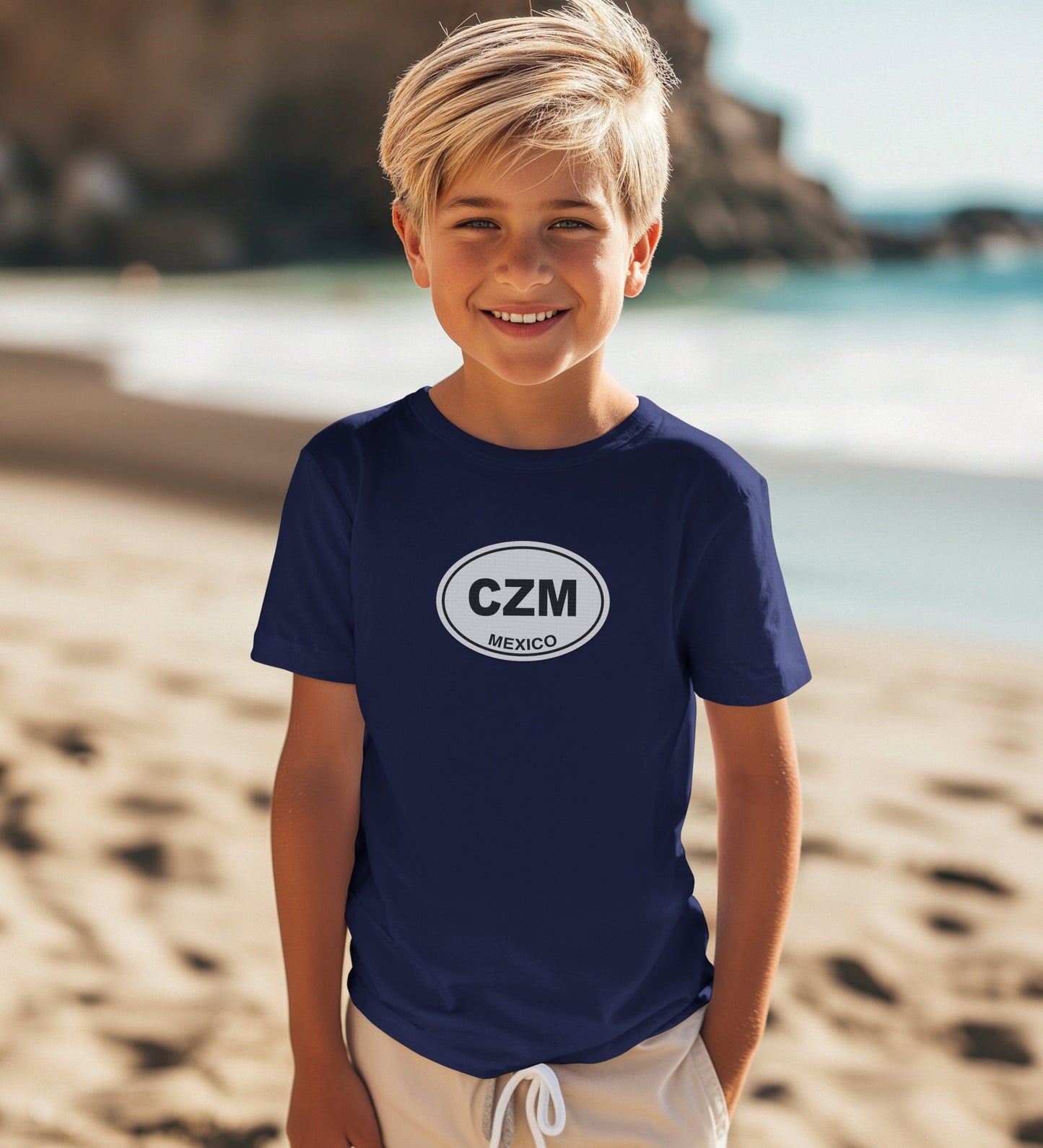 Stylish Coastal Blue CZM Mexico Logo Tee product