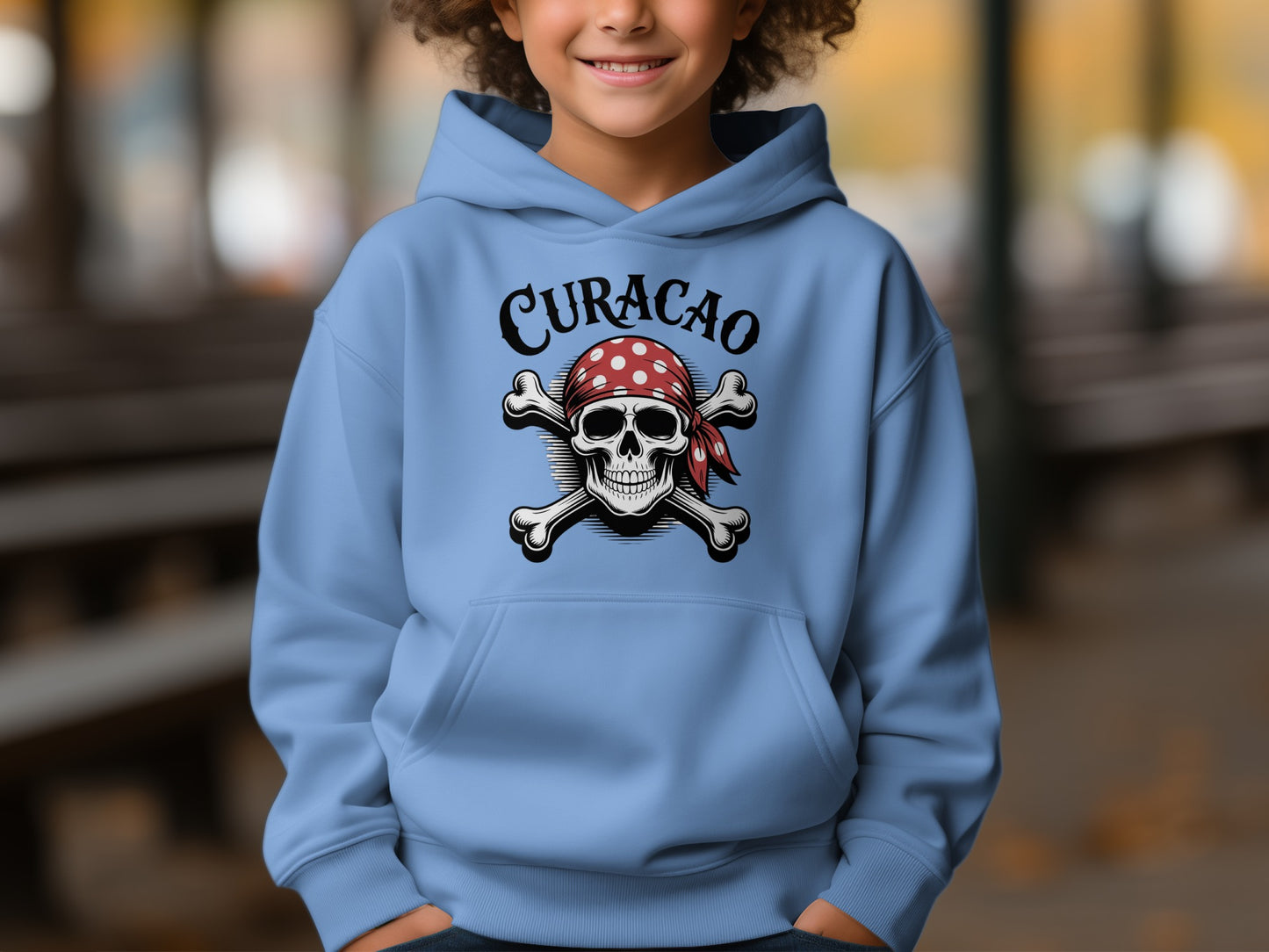 Curacao Skull and Crossbones Youth Hoodie product