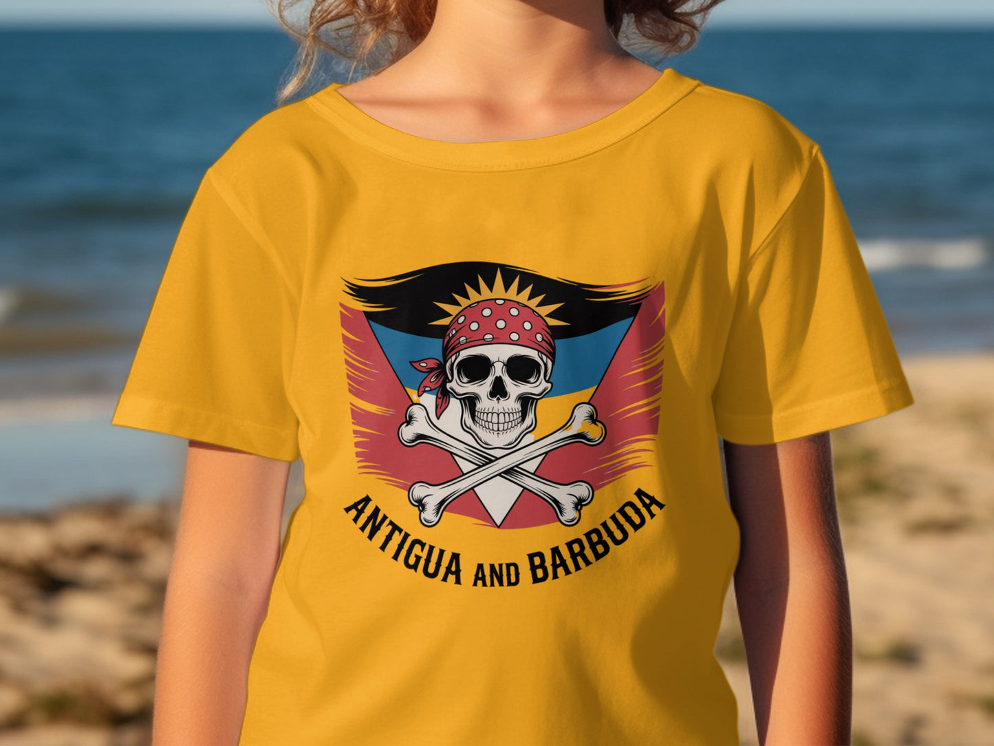 Antigua and Barbuda Skull and Bones Youth T-Shirt product