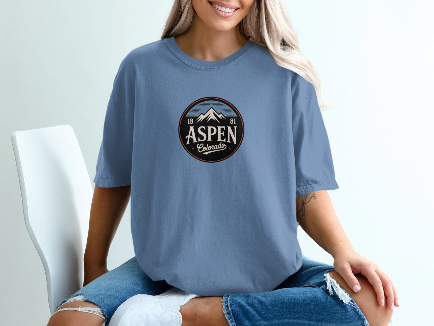 Aspen Colorado Graphic T-Shirt Casual Loose Fit product type