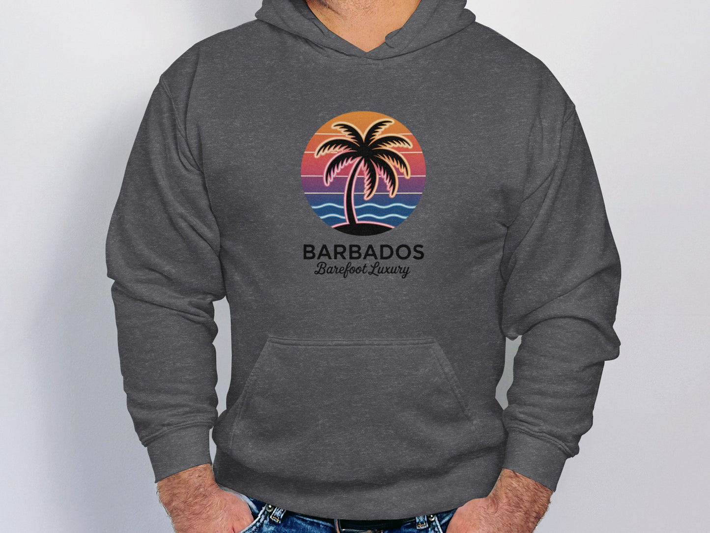 Barbados Barefoot Luxury Palm Tree Print Hoodie product