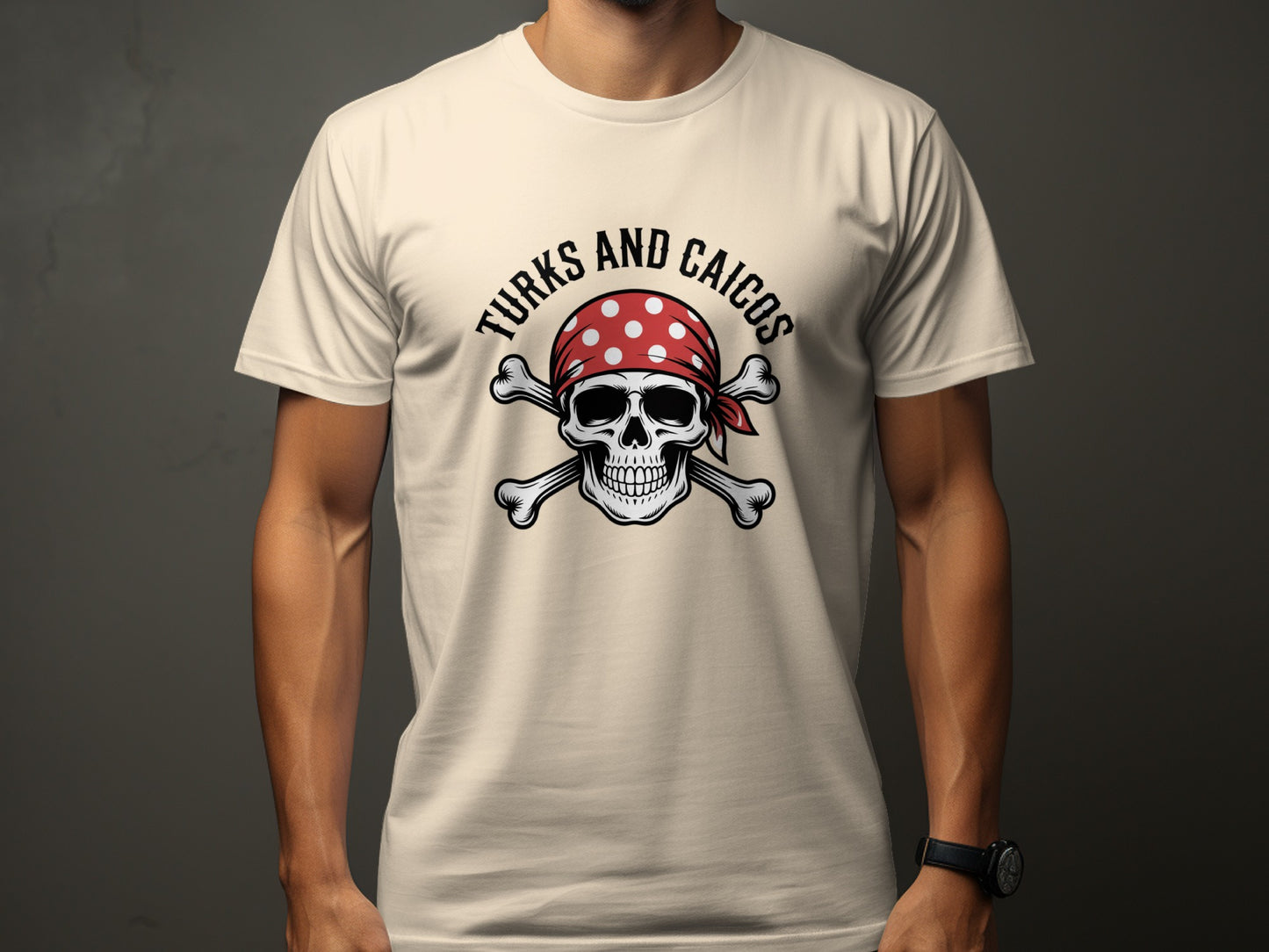 Turks and Caicos Pirate Skull Graphic T-Shirt product