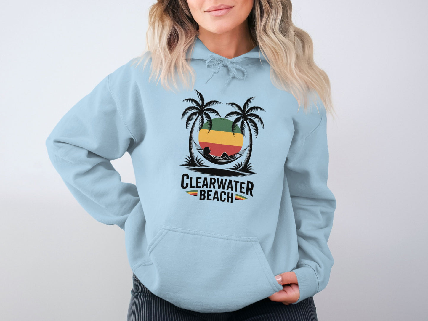 Clearwater Beach Retro Sunset Hoodie product type