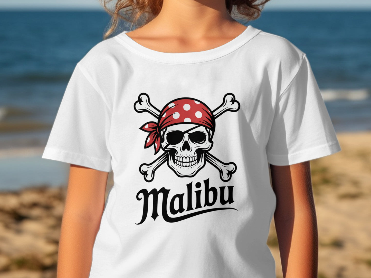 Malibu Skull and Crossbones Graphic T-Shirt product type