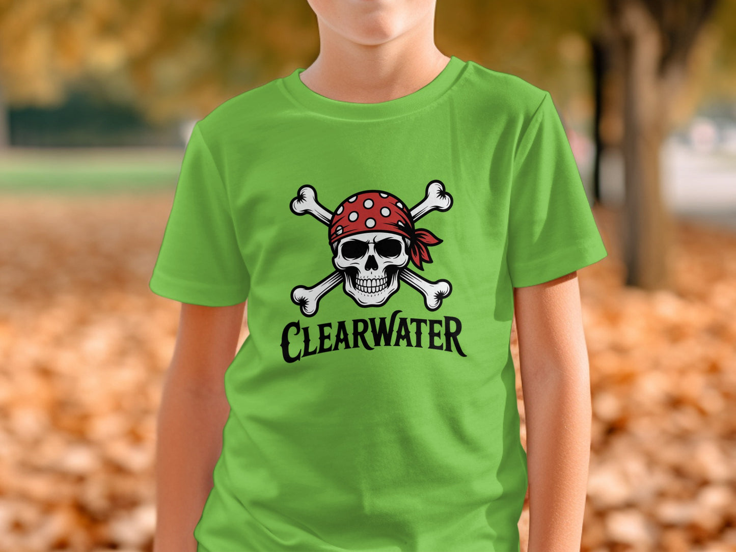 Clearwater Pirate Skull and Crossbones Design T-shirt product