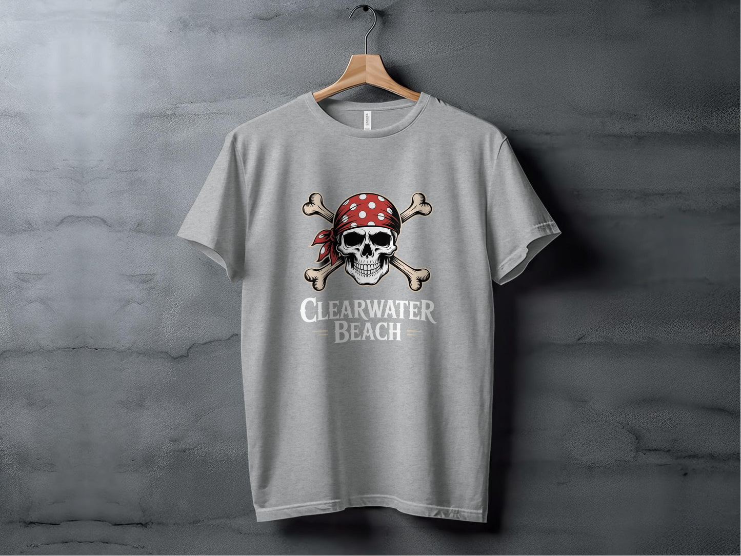 Clearwater Beach Skull Graphic Printed T-Shirt product type
